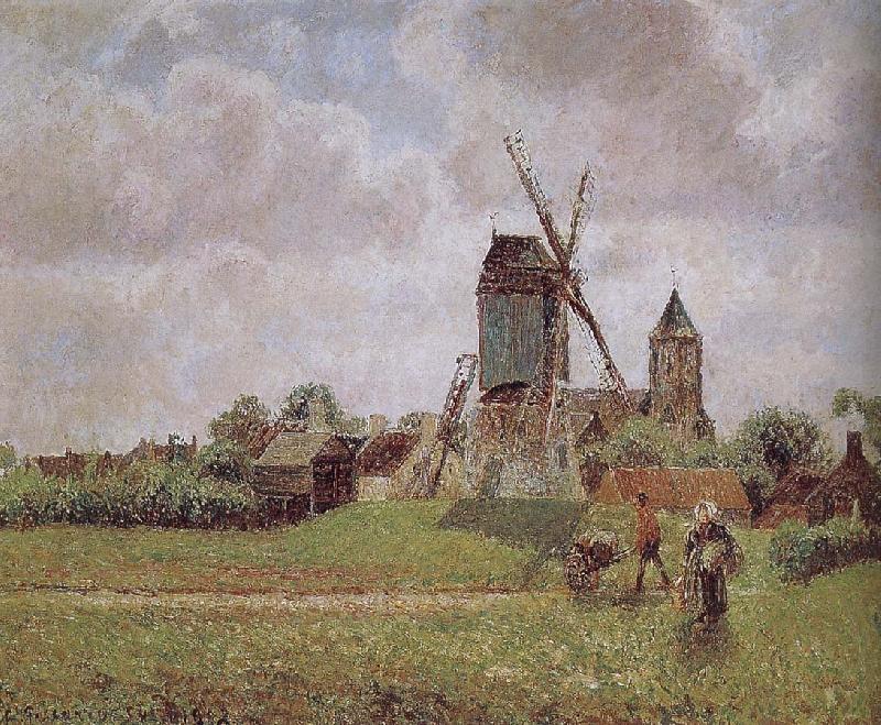 Camille Pissarro Belgium, a large windmill Spain oil painting art